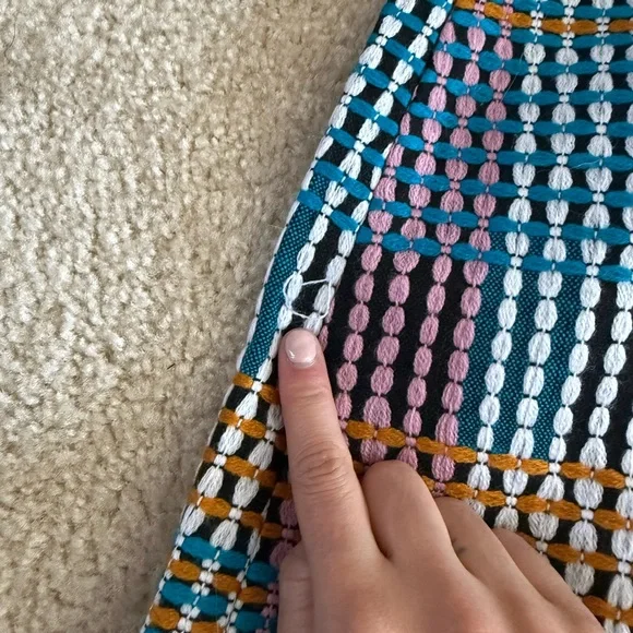 Topshop Women’s Multicolor Woven Patterned Mini Skirt - Picture 5 of 9